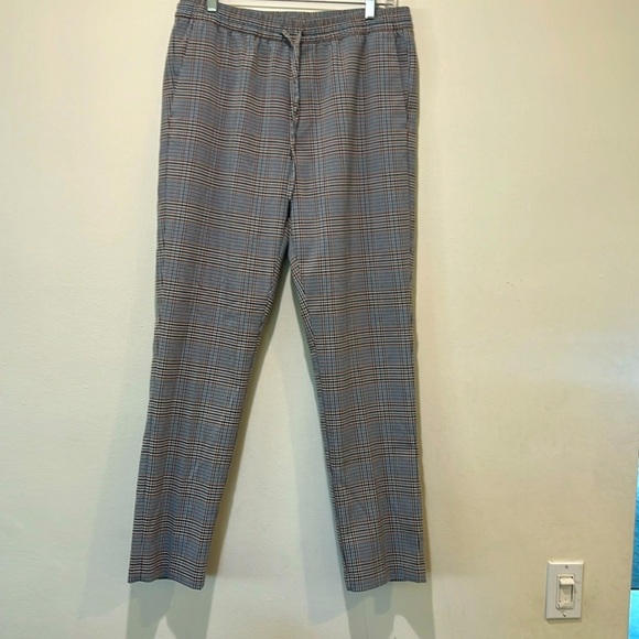 H&M Slim Fit Checkered Joggers Size Medium - Picture 1 of 8
